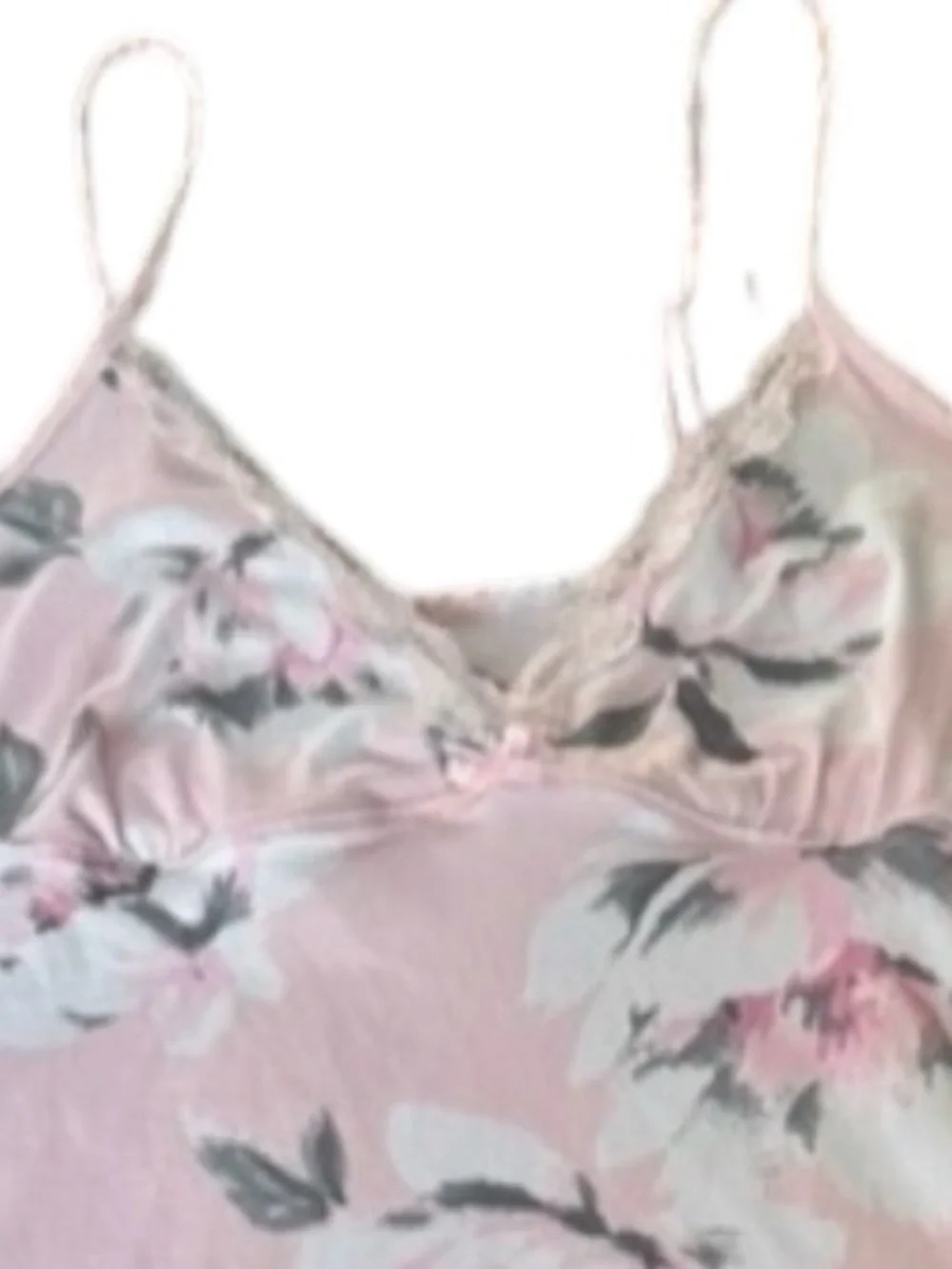 LAURA ASHLEY Romantic Floral Lace-Trim Pink Cami & Short Sleep Set L